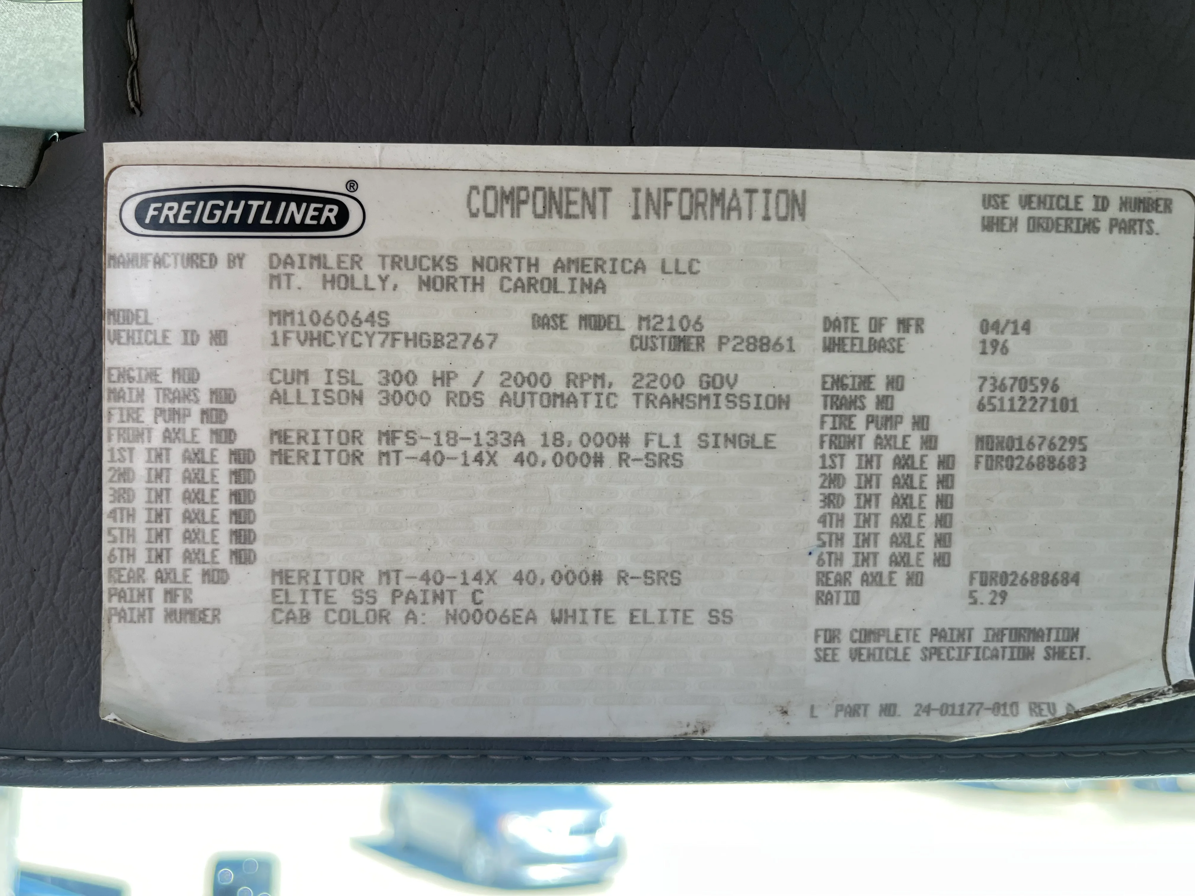 2015 Freightliner M2 106 in Uniontown, PA — photo 14