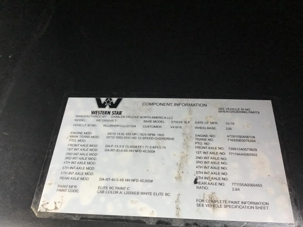 2020 Western Star 5700XE in Pacific, WA — photo 12